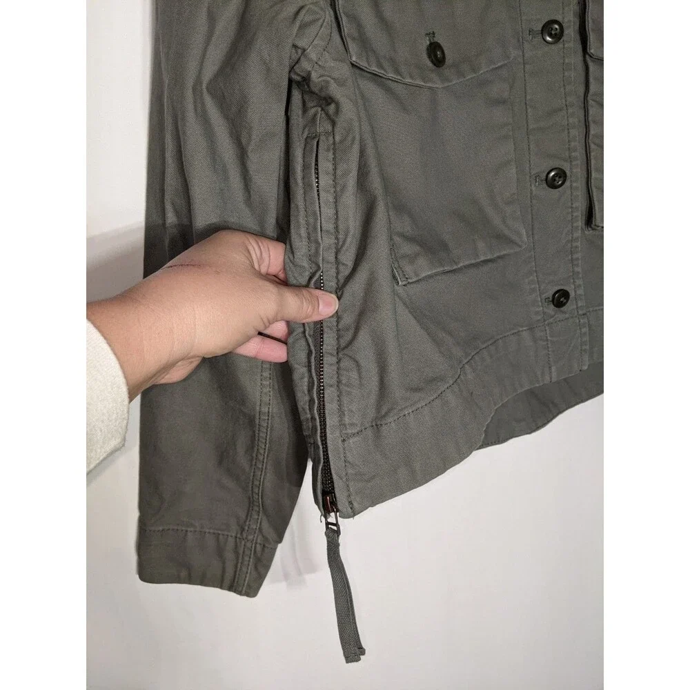 REI Co-op Trailsmith Utility Jacket Women's Sz S Gray Military Novelty Outdoors